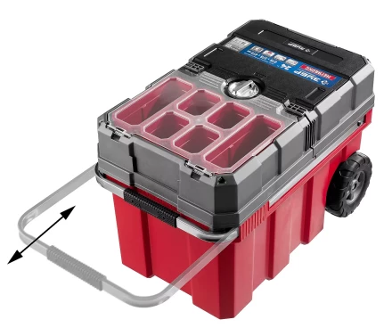 Ящики для инструмента на колесах МЕГА-БОКС серия ПРОФЕССИОНАЛ цвет черный купить в Губкинске