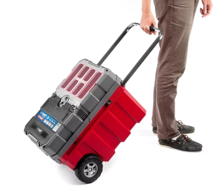 Ящики для инструмента на колесах МЕГА-БОКС серия ПРОФЕССИОНАЛ цвет черный купить в Губкинске