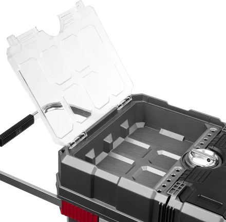 Ящики для инструмента на колесах МЕГА-БОКС серия ПРОФЕССИОНАЛ цвет черный купить в Губкинске