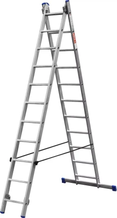 Лестница ЗУБР универсальная, двухсекционная со стабилизатором, 11 ступеней 38821-11 купить в Губкинске