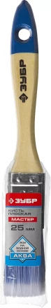 Кисть плоская  ЗУБР &quot;АКВА-МАСТЕР&quot;, искусственная щетина, деревянная ручка, 25мм 4-01007-025 купить в Губкинске