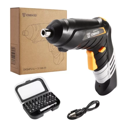 Отвертка аккумуляторная DEKO DKS4FU-Li + набор инструментов 31 предмет, 063-4151 купить в Губкинске