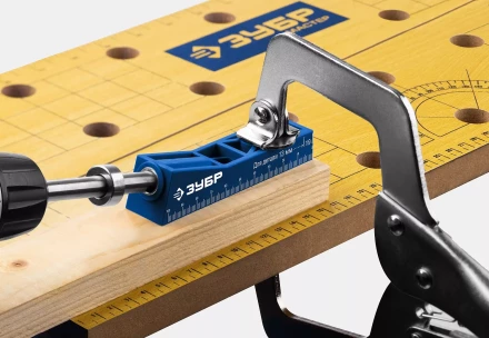 ЗУБР одно отверстие, одинарный кондуктор для глухих отверстий, Профессионал (30092) купить в Губкинске