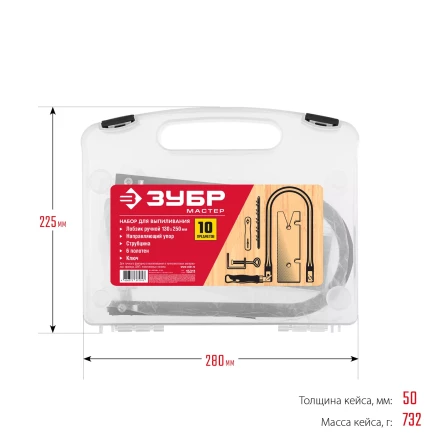 ЗУБР 130 х 250 мм, 10 предм., набор для выпиливания (15311) купить в Губкинске