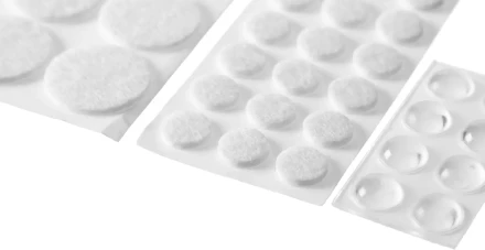 Набор STAYER "COMFORT": Накладки самоклеящиеся на мебельные ножки, 98 шт, белые 40917-H98 купить в Губкинске