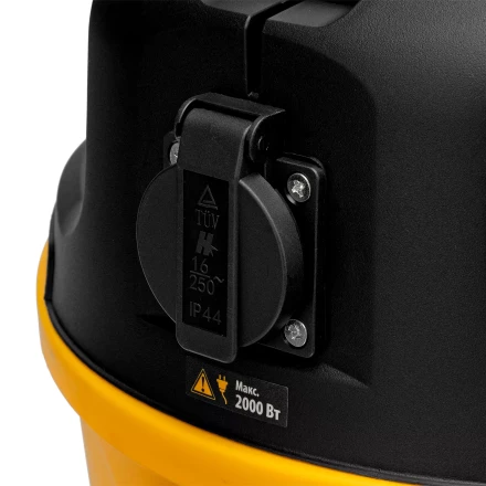 Пылесос строительный RVC20, 1400 Вт, бак 20 л, шланг 3 м, розетка с автосинхр. Denzel 28202 купить в Губкинске