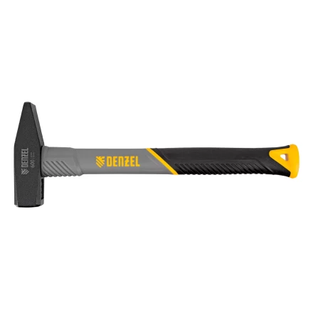 Молоток слесарный, 600 г Denzel, кованый, фибергласовая рукоятка c TPR покрытием, 10486 купить в Губкинске