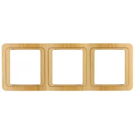 Панель СВЕТОЗАР &quot;ГАММА&quot; накладная, вертикальная, цвет ольха, 3 гнезда SV-54149-A купить в Губкинске