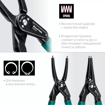 Съемник стопорных колец KRAFTOOL 22812-H4 купить в Губкинске
