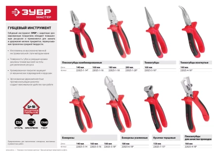 Бокорезы ЗУБР &quot;МАСТЕР&quot; хромированные, 160мм 22025-5-16 купить в Губкинске