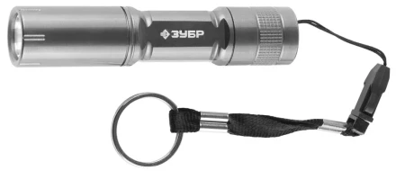 Фонарь ЗУБР "МАСТЕР" ручной, алюминиевый корпус, 1 сверхъяркий светодиод, 1АА, металлик 56220-S купить в Губкинске