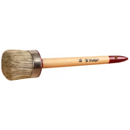 Кисть круглая ЗУБР &quot;УНИВЕРСАЛ - МАСТЕР&quot;, светлая щетина, деревянная ручка, №16, 55мм 01501-55 купить в Губкинске