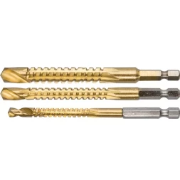 ЗУБР &quot;ЭКСПЕРТ&quot;. Набор сверл фрезеровальных по дереву и тонкому листовому металлу, шестигранный хвостовик 1/4&quot;, 6,8,10мм, 3 пред 29966-H3