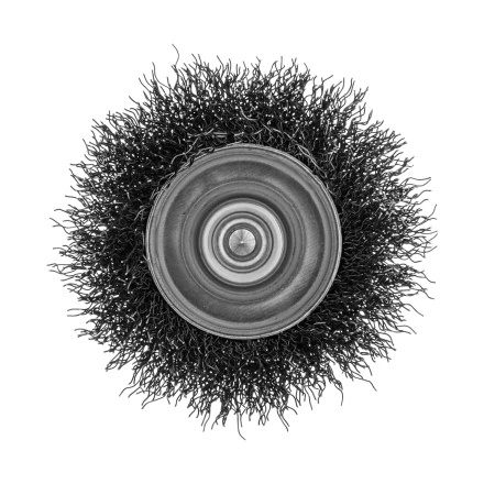 Щетка для дрели, 65 мм, Чашка, со шпилькой , нержавеющая витая проволока Denzel 744613 купить в Губкинске