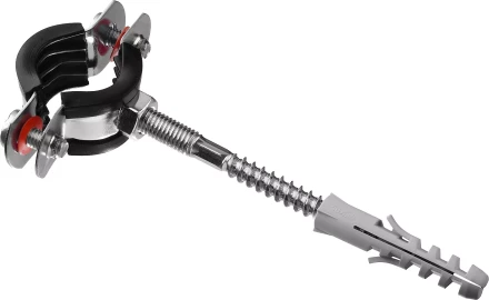 Хомут трубный с гайкой, оцинкованный, в комплекте с сантехнической шпилькой и дюбелем, 1/2&quot;, 1шт, ЗУБР Мастер 37866-20-24 37866-20-24_z01 купить в Губкинске