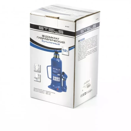 Домкрат гидравлический бутылочный 12 т h подъема 227-457 мм Stels 51167 купить в Губкинске