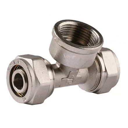 Тройник ЗУБР &quot;ЭКСПЕРТ&quot;, никелированная латунь, ш/ш/ш, 1/2&quot; 51251-1/2 купить в Губкинске