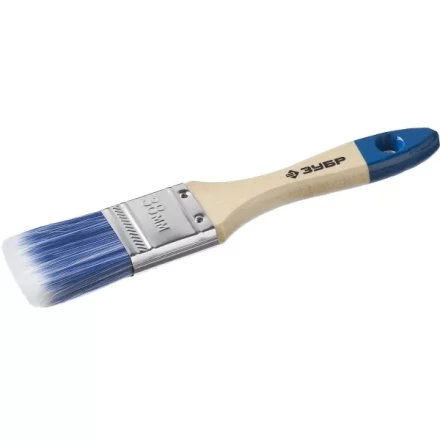 Кисть плоская  ЗУБР &quot;АКВА-МАСТЕР&quot;, искусственная щетина, деревянная ручка, 38мм 4-01007-038 купить в Губкинске