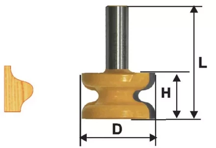 Фреза кромочная фигурная ф413х254мм хв 12мм 10579 купить в Губкинске