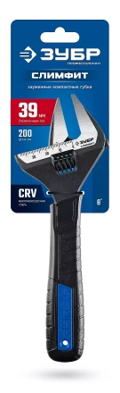 ЗУБР СлимФит, 200 / 39 мм, разводной ключ, ПРОФЕССИОНАЛ (27245-20) купить в Губкинске