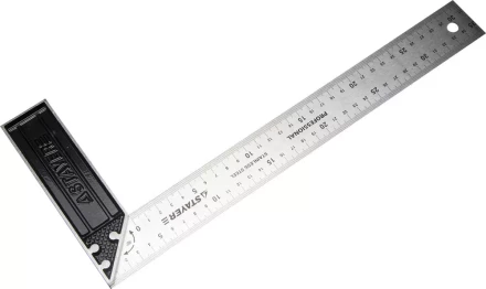 Угольник STAYER &quot;PROFI&quot; столярный, гравированная шкала, нержавеющее полотно 37мм, 350мм 3431-35_z01 купить в Губкинске