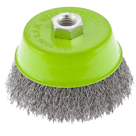 Щетка для УШМ 100 мм М14 &quot;чашка&quot; витая проволока СИБРТЕХ 746057 купить в Губкинске