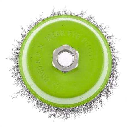 Щетка для УШМ 100 мм М14 &quot;чашка&quot; витая проволока СИБРТЕХ 746057 купить в Губкинске