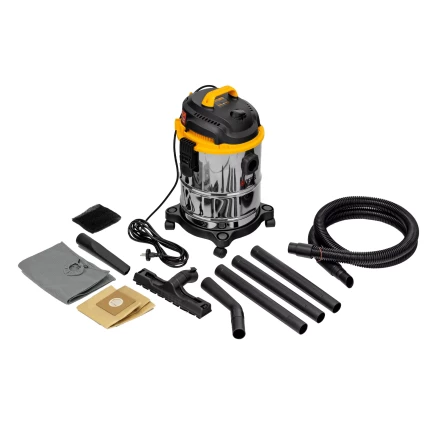 Пылесос строительный Denzel 28201 SVC15, 1200 Вт, бак 15 л, шланг 2 м купить в Губкинске