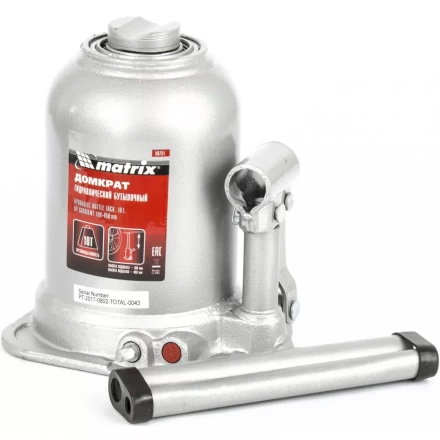 Домкрат бутылочный телескопический MATRIX 10 т подъем 180-450 мм 50751 купить в Губкинске