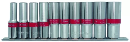 Набор удлиненных торцевых головок 1/4&quot;, 6-ти гр., CrV, 10шт., 4-13мм Matrix 13592 купить в Губкинске