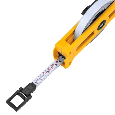 Рулетка геодезическая Denzel 20 м х 13 мм, открытый корпус, металлическая лента, 31490 купить в Губкинске
