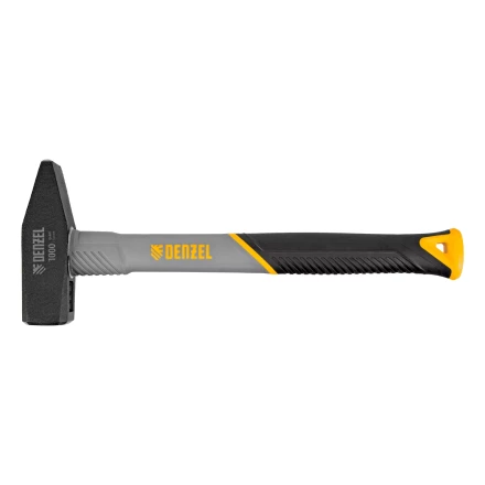 Молоток слесарный, 1000 г Denzel, кованый, фибергласовая рукоятка c TPR покрытием 10490 купить в Губкинске