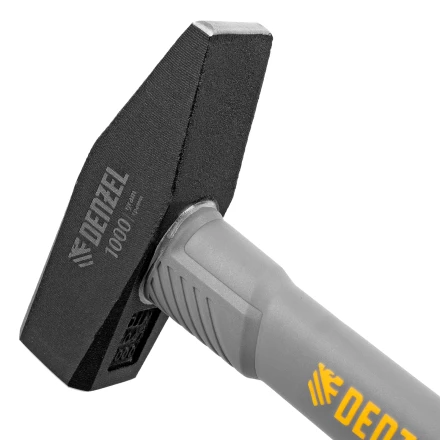 Молоток слесарный, 1000 г Denzel, кованый, фибергласовая рукоятка c TPR покрытием 10490 купить в Губкинске