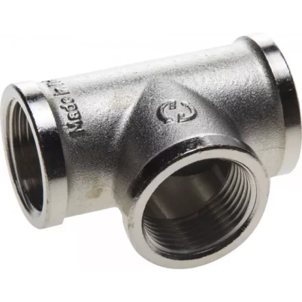 Тройник GENERAL FITTINGS никелированная латунь, г/г/г, 1/2&quot; 51052-1/2 купить в Губкинске