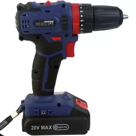 Аккумуляторная дрель-шуруповерт Диолд ДЭА-20ЛИ-02 У (ударная) купить в Губкинске