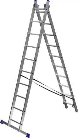 Лестница ЗУБР универсальная, двухсекционная со стабилизатором, 10 ступеней 38821-10 купить в Губкинске