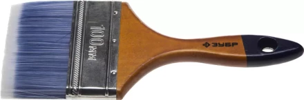 Кисть плоская  ЗУБР &quot;АКВА-МАСТЕР&quot;, искусственная щетина, деревянная ручка, 100мм 4-01007-100 купить в Губкинске