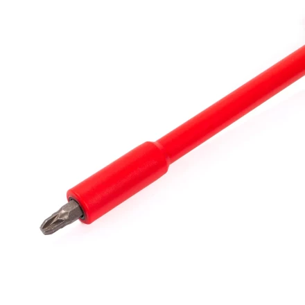 Диэлектрическая отвертка КВТ VDE НИО-2210 со сменными битами S2, профиль SL, PH, PZ, 10 шт. (88928) купить в Губкинске