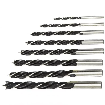 Набор сверл по дереву 3-4-5-6-7-8-9-10 мм 8 штук цилиндрический хвостовик СИБРТЕХ 702225 купить в Губкинске