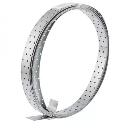 Лента перфорированная монтажная 1,5 мм LM 4см х 10 м отверстие 4,5–5 мм цинк Россия Сибртех 46582 купить в Губкинске