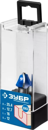 ЗУБР 25.4 x 16 мм, радиус 9.5 мм, фреза пазовая галтельная, Профессионал (28751-25.4-16) купить в Губкинске