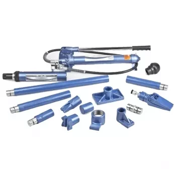 Растяжка гидравлическая 4 т набор из 16 предметов 7 сменных насадок в пластиковом кейсе Stels 51354 купить в Губкинске