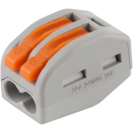 Клемма СВЕТОЗАР соединительная, разъемная, 2-х проводная, 400В, 32А, 0,5-2,5мм2/0,5-4мм2, 2шт 49190-2 купить в Губкинске