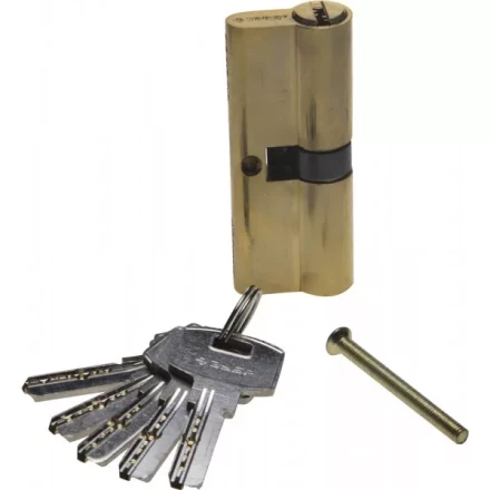 Механизм ЗУБР &quot;ЭКСПЕРТ&quot;цилиндровый, повышенной защищенности, тип &quot;ключ-ключ&quot;, цвет латунь, 6-PIN, 80мм 52105-80-1 купить в Губкинске