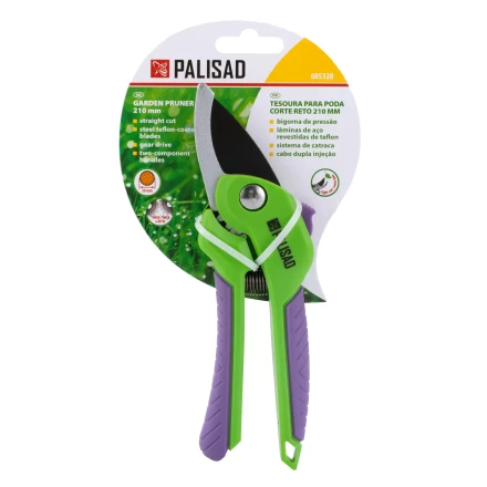 Секатор прямого реза Palisad, 210 мм, шестеренный привод, двухкомпонентные рукоятки, 605328 купить в Губкинске