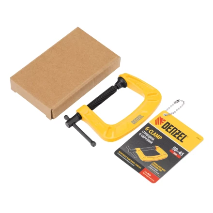 Струбцина G-образная Denzel, усиленная, 50 мм, 20641 купить в Губкинске