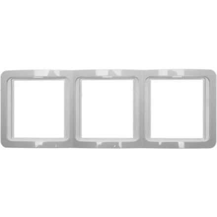 Панель СВЕТОЗАР "ГАММА" тройная вертикальная, цвет бежевый SV-54149-B купить в Губкинске