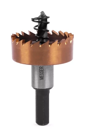 HSS-TiN коронка MESSER 35мм с центр. сверлом и толкающей пружиной для  лист. материала  до 2 мм ц/х купить в Губкинске