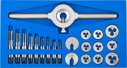 Набор метчиков и плашек малых размеров 31 предмет серия ПРОФЕССИОНАЛ купить в Губкинске