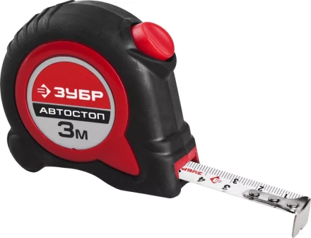 Рулетка ЗУБР &quot;МАСТЕР&quot;, двухкомпонентный корпус, автостоп, 3м/16мм 34052-03-16 купить в Губкинске